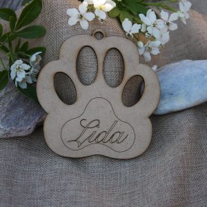 empreinte de chat en bois mdf